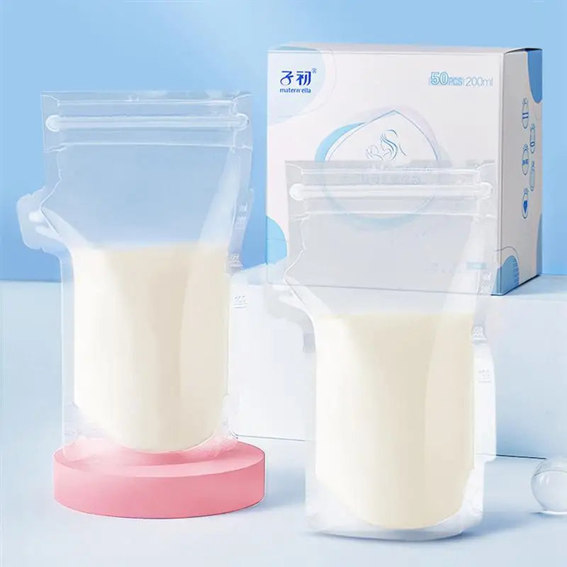 PureGuard™ Leakproof Breast Milk Storage Bags – 50-Pack, 200ml Capacity